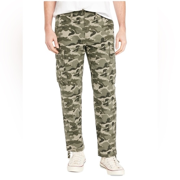 Old Navy Mens Loose Taper Cargo Ripstop Pants 46X34 Camo built-in flex comfort - Picture 4 of 6